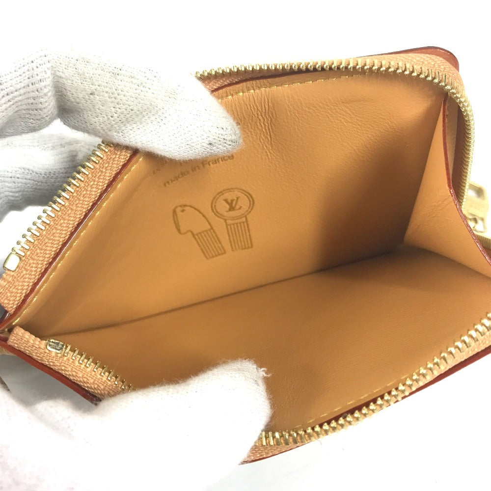LOUIS VUITTON Monogram Porte Cult LV Tape Cassette Tape Wallet coin purse Coin Compartment Business card holder L-shaped zipper Card Case MonogramCanvas Brown Used