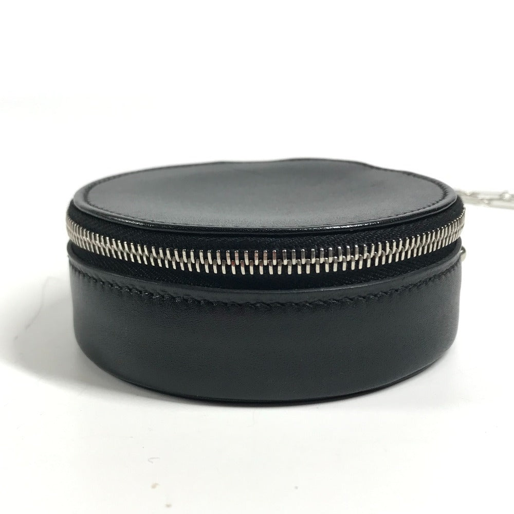 HERMES Villandry Micro Crossbody Chain Bag, Pochette Mini Necklace, Mirror Shoulder Bag Swift Black/SilverHardware Used