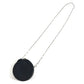 HERMES Villandry Micro Crossbody Chain Bag, Pochette Mini Necklace, Mirror Shoulder Bag Swift Black/SilverHardware Used