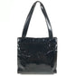 CHANEL vintage Punched logo Camellia flower Shoulder bag, Tote bag, Hand bag Shoulder Bag Patent Leather Black Used