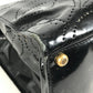 CHANEL vintage Punched logo Camellia flower Shoulder bag, Tote bag, Hand bag Shoulder Bag Patent Leather Black Used