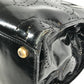 CHANEL vintage Punched logo Camellia flower Shoulder bag, Tote bag, Hand bag Shoulder Bag Patent Leather Black Used