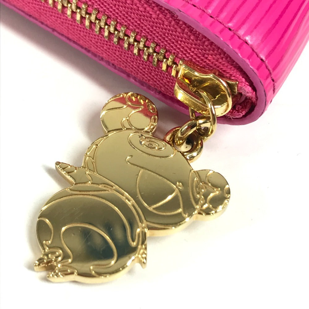 LOUIS VUITTON Ｍ14144 Japan limited Epi Takashi Murakami LV × TM zip-around coin purse Wallet Coin Compartment Zip Around coin purse Epi Leather Cute Pink pink Used