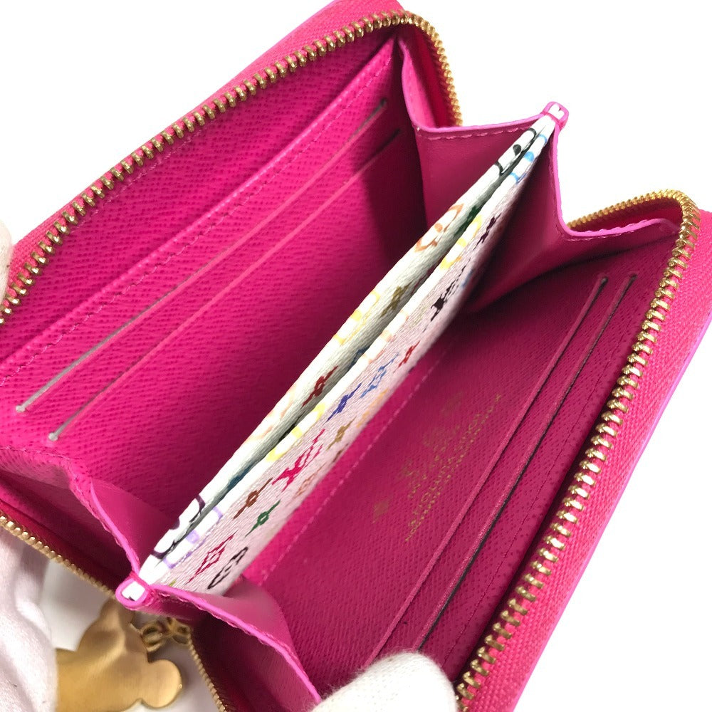 LOUIS VUITTON Ｍ14144 Japan limited Epi Takashi Murakami LV × TM zip-around coin purse Wallet Coin Compartment Zip Around coin purse Epi Leather Cute Pink pink Used