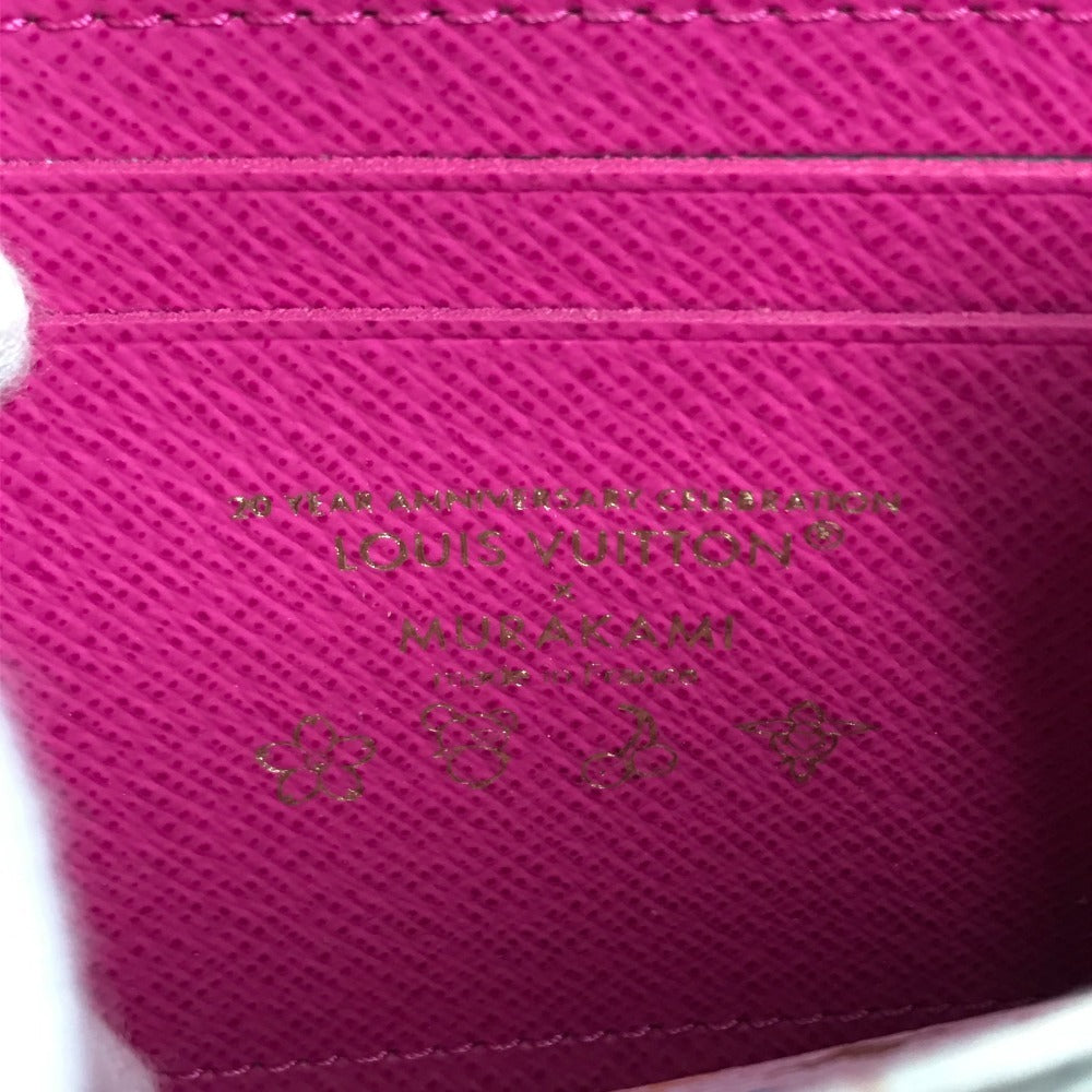 LOUIS VUITTON Ｍ14144 Japan limited Epi Takashi Murakami LV × TM zip-around coin purse Wallet Coin Compartment Zip Around coin purse Epi Leather Cute Pink pink Used