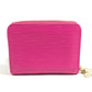 LOUIS VUITTON Ｍ14144 Japan limited Epi Takashi Murakami LV × TM zip-around coin purse Wallet Coin Compartment Zip Around coin purse Epi Leather Cute Pink pink Used
