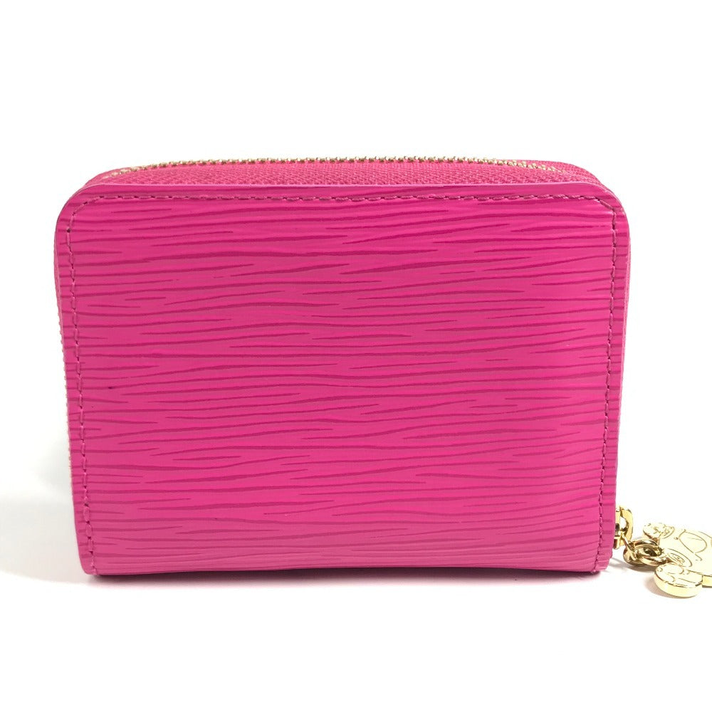 LOUIS VUITTON Ｍ14144 Japan limited Epi Takashi Murakami LV × TM zip-around coin purse Wallet Coin Compartment Zip Around coin purse Epi Leather Cute Pink pink Used