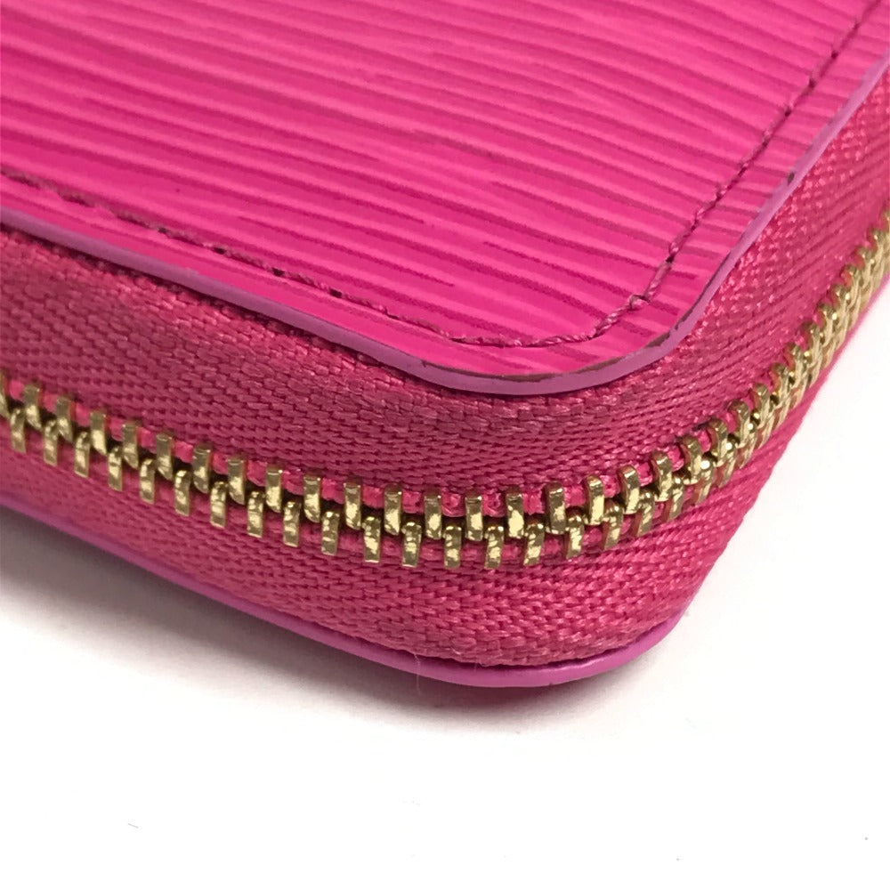 LOUIS VUITTON Ｍ14144 Japan limited Epi Takashi Murakami LV × TM zip-around coin purse Wallet Coin Compartment Zip Around coin purse Epi Leather Cute Pink pink Used