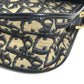 Dior vintage Trotter Logo CD Shoulder bag, flap bag, hand bag Shoulder Bag Leather/Canvas Navy Used