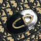 Dior vintage Trotter Logo CD Shoulder bag, flap bag, hand bag Shoulder Bag Leather/Canvas Navy Used