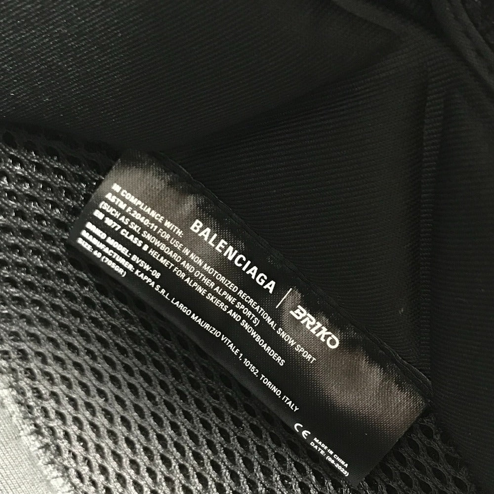 BALENCIAGA 777477 Snow, snowboarding, skiing Logo Briko Skiwear helmet Black Used