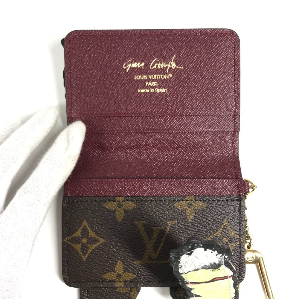 LOUIS VUITTON M25732 Monogram Grace Coddington Cat Pouch purse Pouch purse Wallet, Bi-fold, Chain Key Holder, Key Case Card Case MonogramCanvas Brown Used
