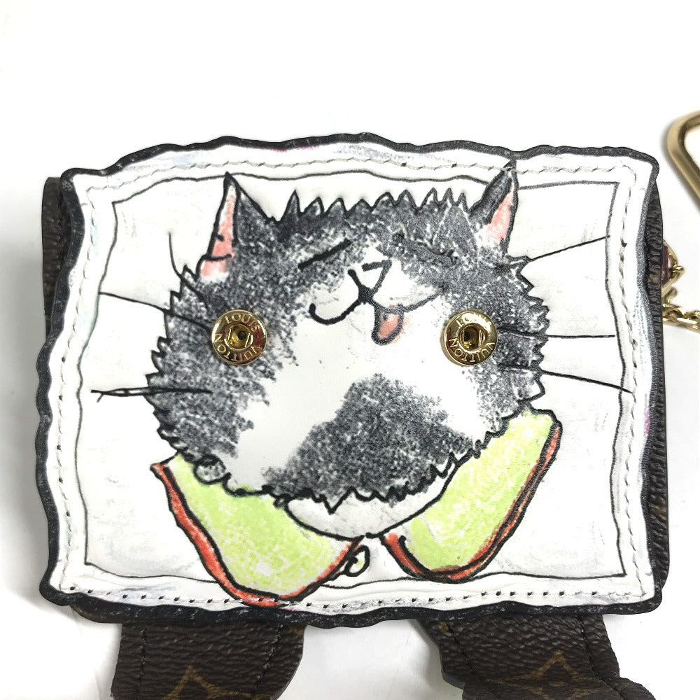 LOUIS VUITTON M25732 Monogram Grace Coddington Cat Pouch purse Pouch purse Wallet, Bi-fold, Chain Key Holder, Key Case Card Case MonogramCanvas Brown Used
