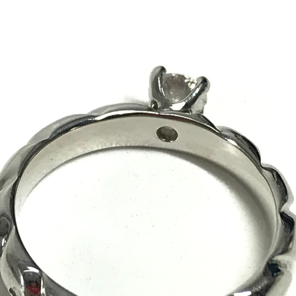 Chaumet D0.27ct VS1 Excellent Torsade Solitaire Diamond Accessories Jewelry Platinum Ring Pt950 Silver Used