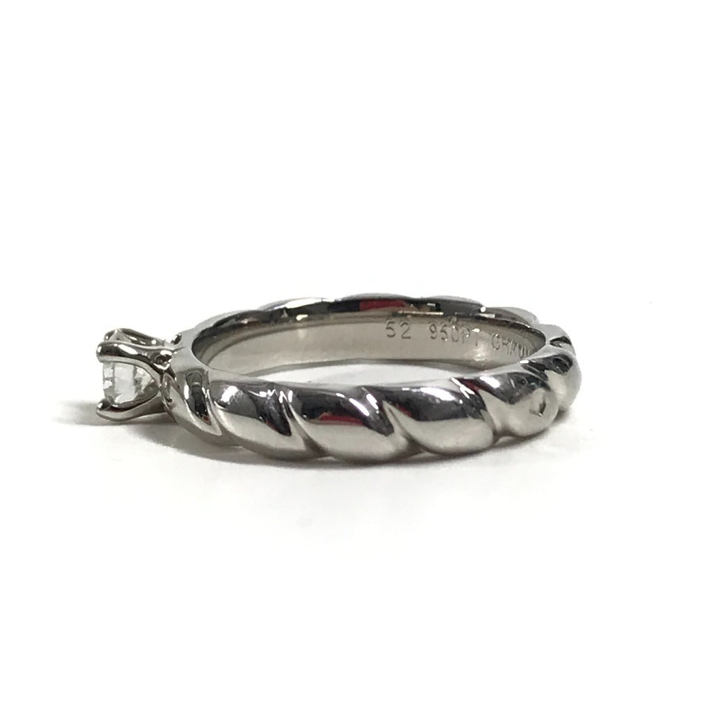 Chaumet D0.27ct VS1 Excellent Torsade Solitaire Diamond Accessories Jewelry Platinum Ring Pt950 Silver Used