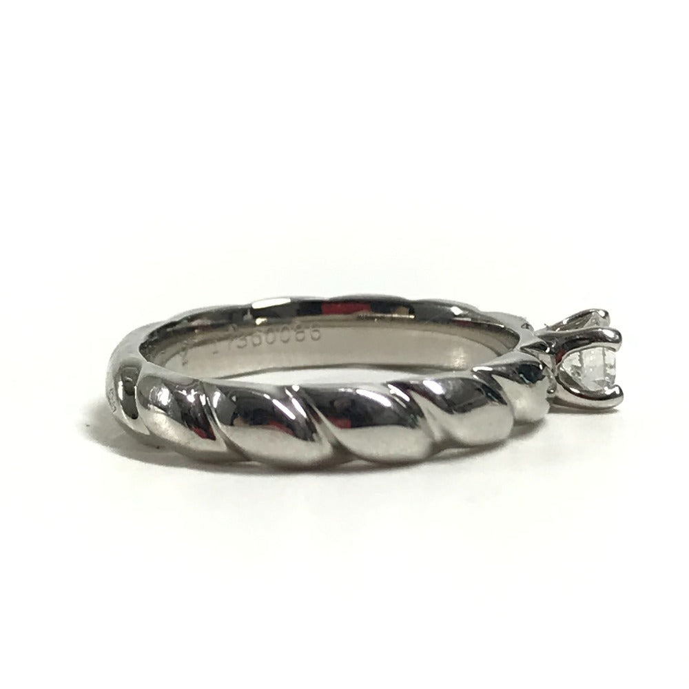 Chaumet D0.27ct VS1 Excellent Torsade Solitaire Diamond Accessories Jewelry Platinum Ring Pt950 Silver Used