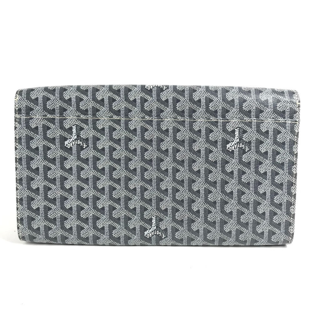 GOYARD Monte Carlo Bag Flap Pouch Clutch bag PVC/Leather Gray Based Used