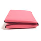 HERMES Business Card Holder Pass Case Calvi Duo Calvi Duo Card Case Coin Compartment coin purse Folded wallet Epsom Rose azare pink Used