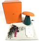 HERMES Bicolor petit h Paperweight Mushroom GM Object interior object Leather Orange/Green Used