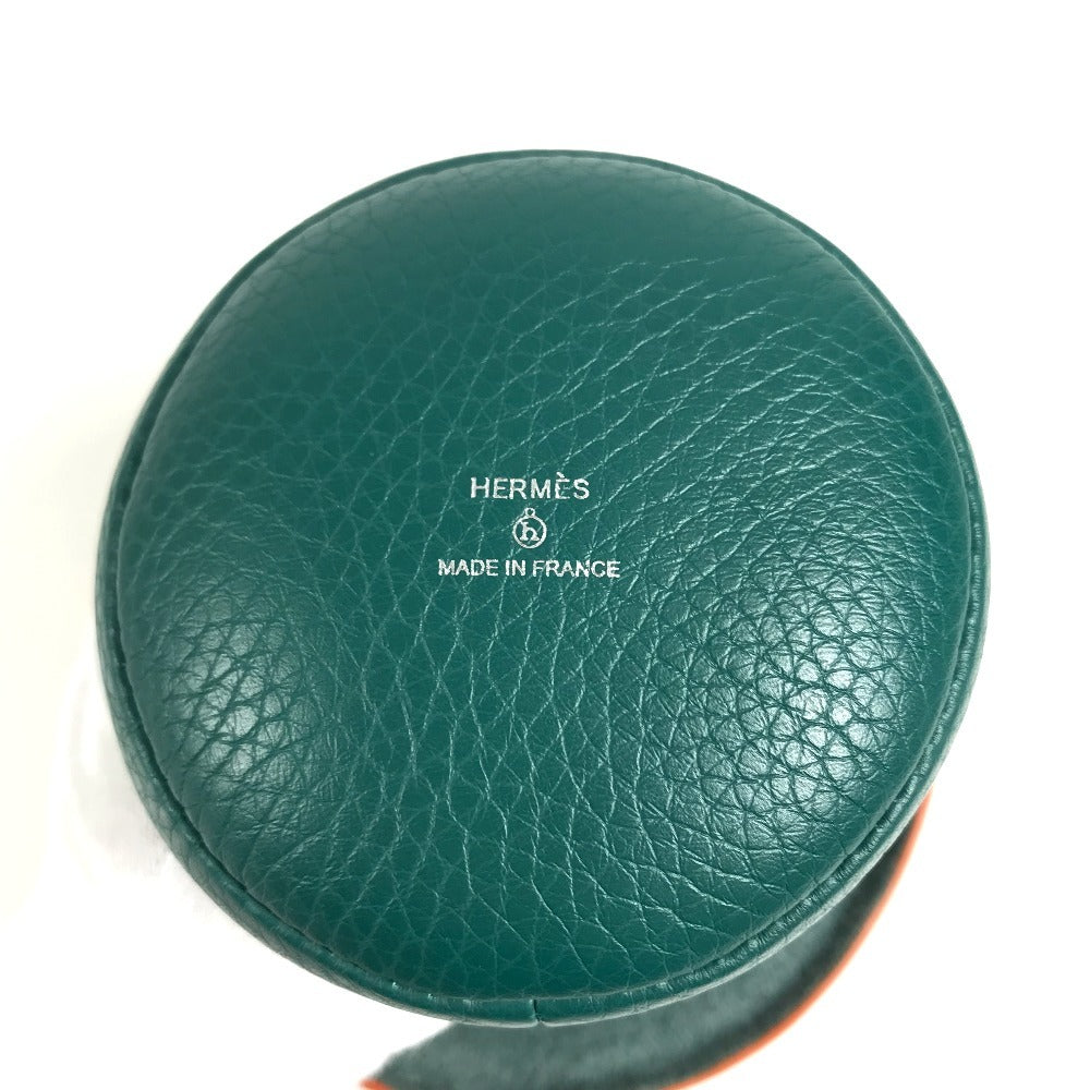 HERMES Bicolor petit h Paperweight Mushroom GM Object interior object Leather Orange/Green Used