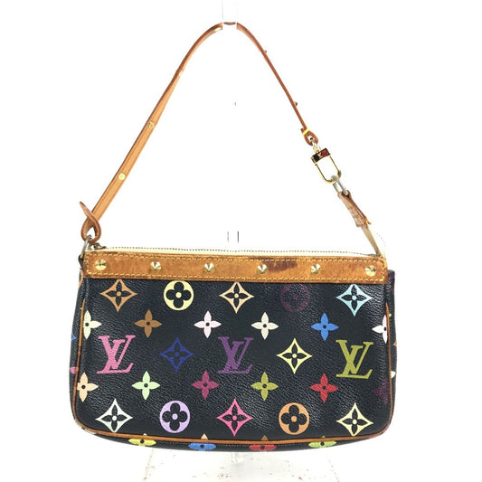 LOUIS VUITTON M92648 MonogramMulticolore PochetteAccessoires Crossbody Pochette Studs Shoulder Bag MonogramMulticoloreCanvas Noir Black Used