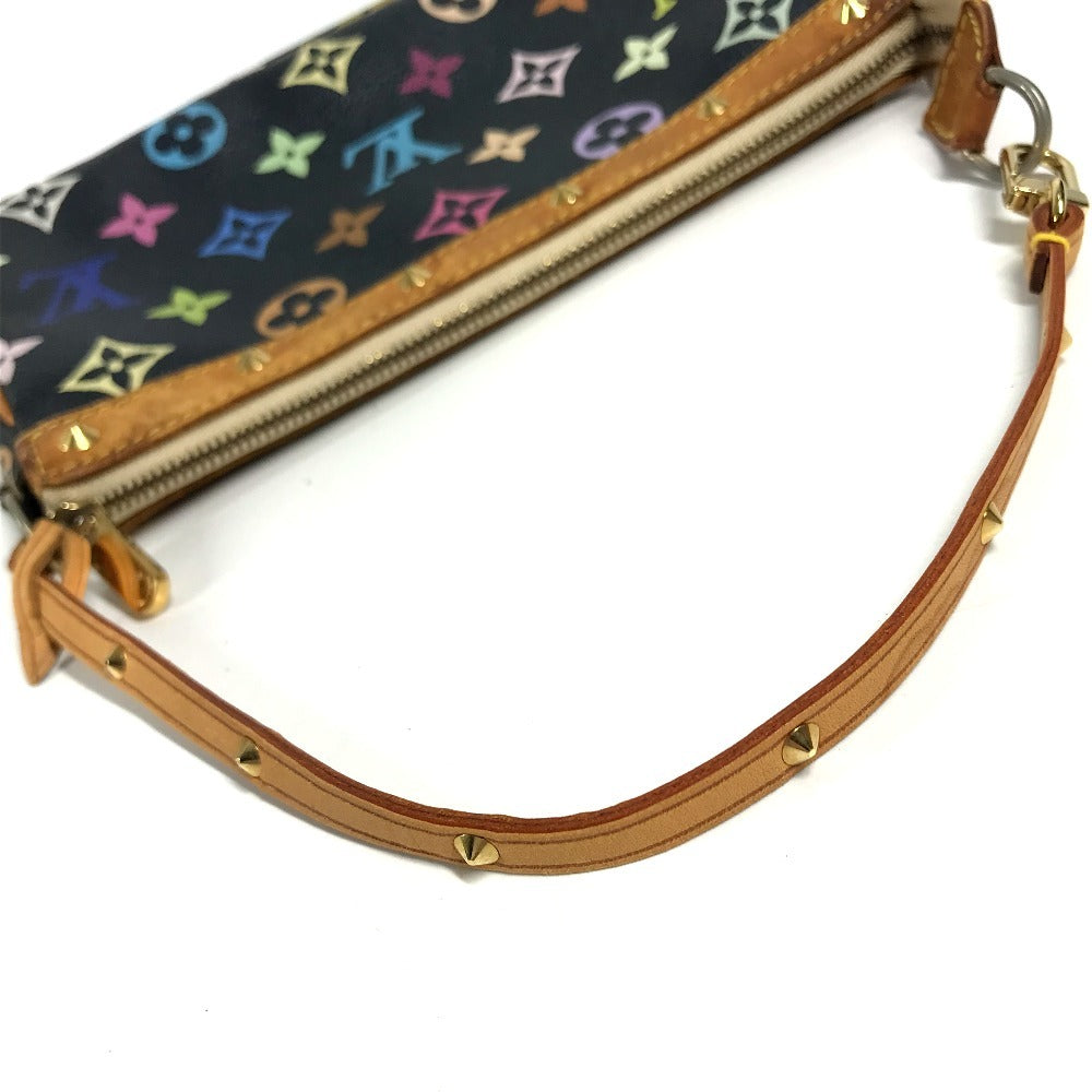 LOUIS VUITTON M92648 MonogramMulticolore PochetteAccessoires Crossbody Pochette Studs Shoulder Bag MonogramMulticoloreCanvas Noir Black Used