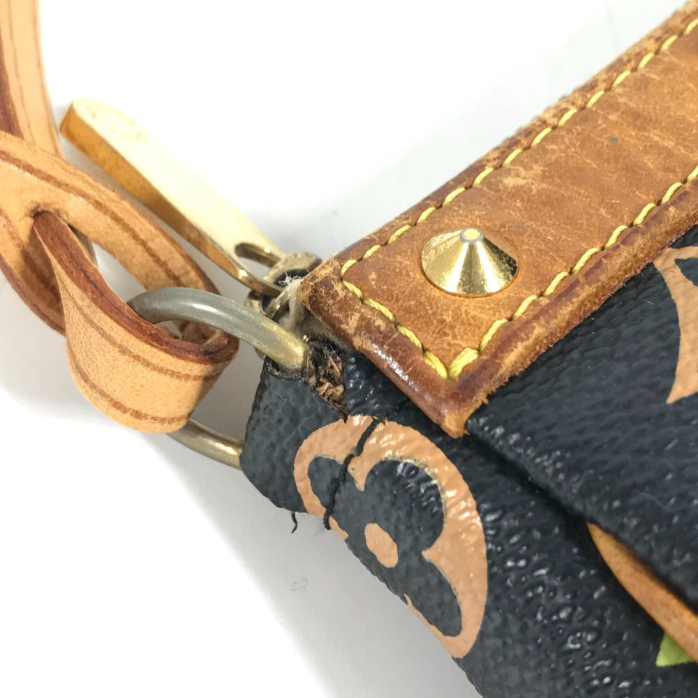 LOUIS VUITTON M92648 MonogramMulticolore PochetteAccessoires Crossbody Pochette Studs Shoulder Bag MonogramMulticoloreCanvas Noir Black Used