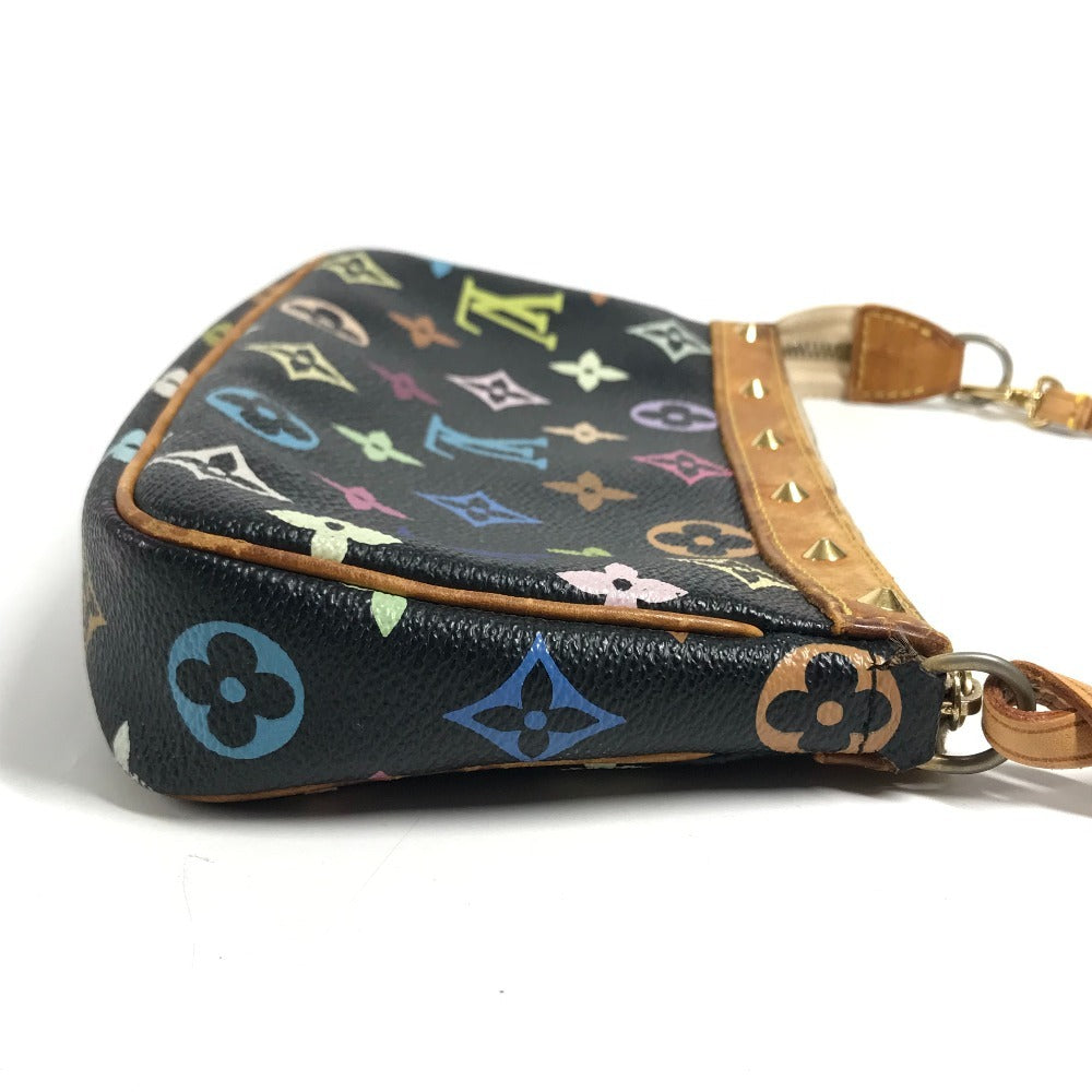 LOUIS VUITTON M92648 MonogramMulticolore PochetteAccessoires Crossbody Pochette Studs Shoulder Bag MonogramMulticoloreCanvas Noir Black Used
