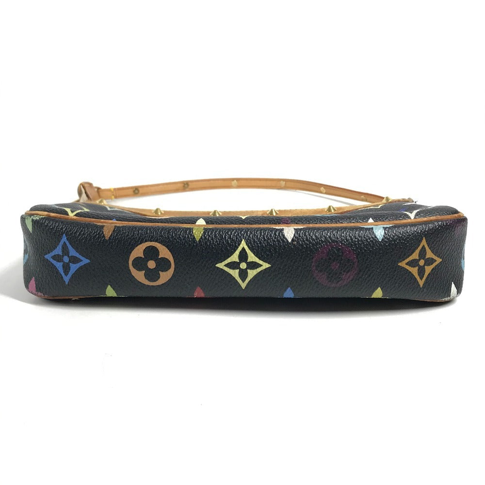 LOUIS VUITTON M92648 MonogramMulticolore PochetteAccessoires Crossbody Pochette Studs Shoulder Bag MonogramMulticoloreCanvas Noir Black Used