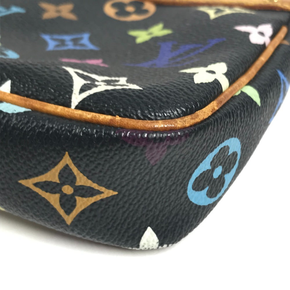 LOUIS VUITTON M92648 MonogramMulticolore PochetteAccessoires Crossbody Pochette Studs Shoulder Bag MonogramMulticoloreCanvas Noir Black Used