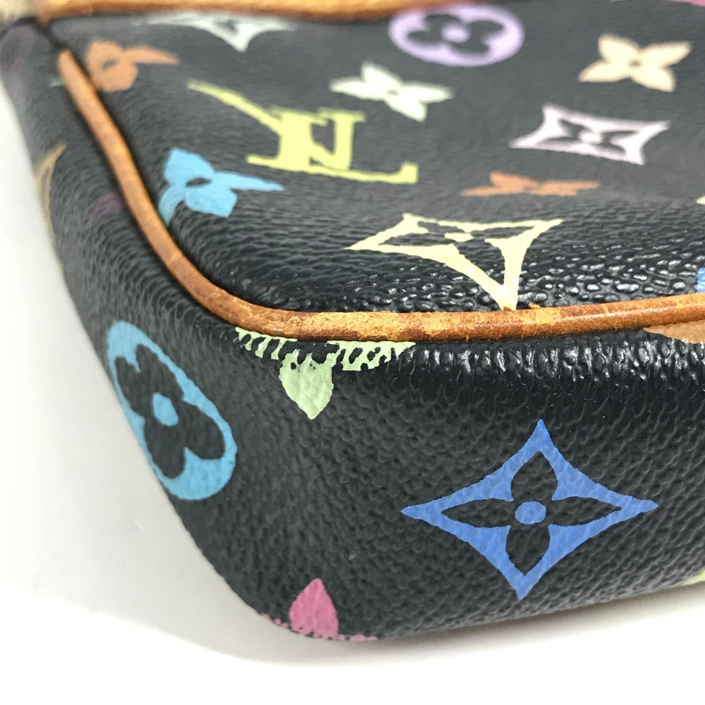 LOUIS VUITTON M92648 MonogramMulticolore PochetteAccessoires Crossbody Pochette Studs Shoulder Bag MonogramMulticoloreCanvas Noir Black Used