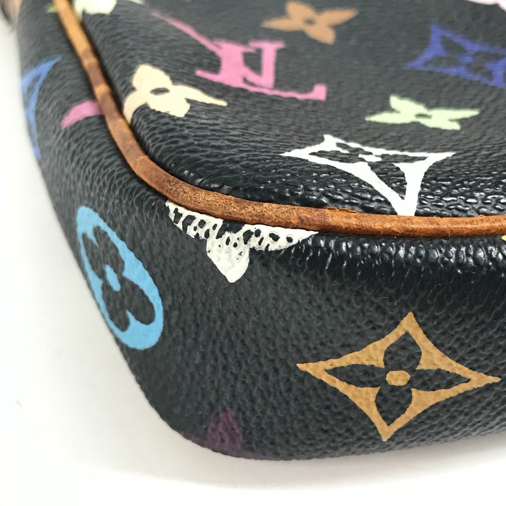 LOUIS VUITTON M92648 MonogramMulticolore PochetteAccessoires Crossbody Pochette Studs Shoulder Bag MonogramMulticoloreCanvas Noir Black Used