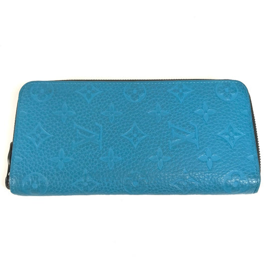 LOUIS VUITTON M69048 Monogram Taurillon Clemence Zippy WalletVertical Zippy Wallet Vertical Long wallet Zip Around Long Wallet Taurillon ClemenceLeather blue Used