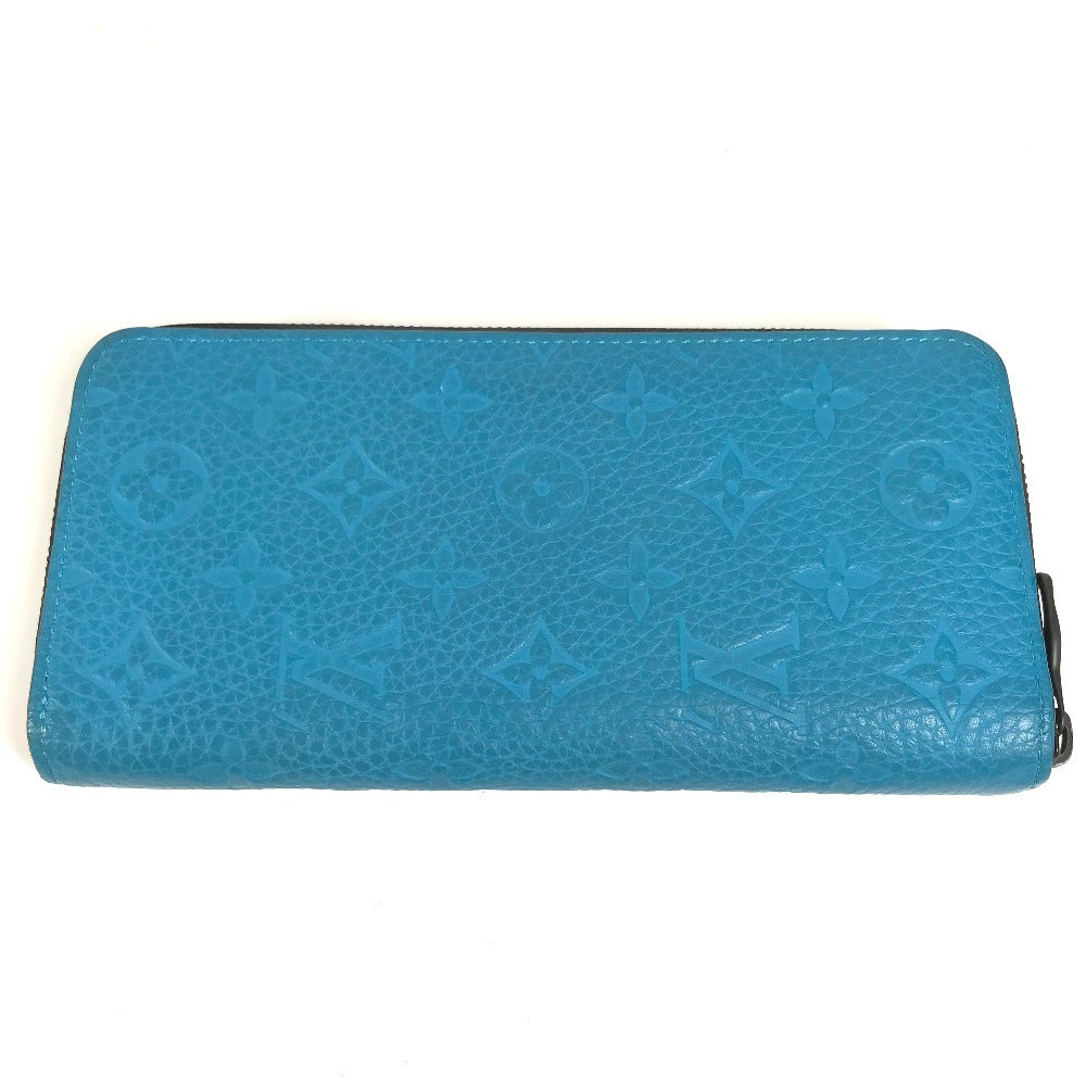 LOUIS VUITTON M69048 Monogram Taurillon Clemence Zippy WalletVertical Zippy Wallet Vertical Long wallet Zip Around Long Wallet Taurillon ClemenceLeather blue Used