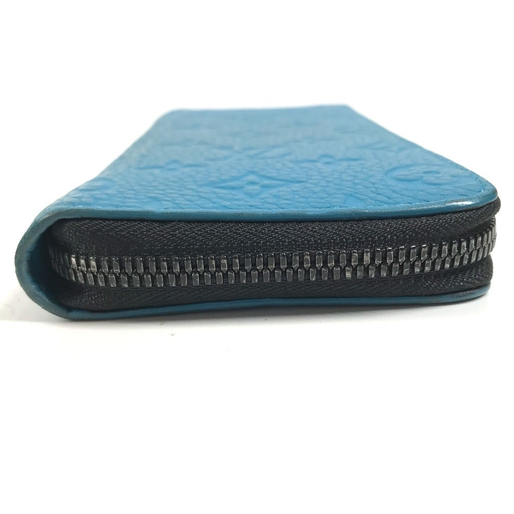 LOUIS VUITTON M69048 Monogram Taurillon Clemence Zippy WalletVertical Zippy Wallet Vertical Long wallet Zip Around Long Wallet Taurillon ClemenceLeather blue Used