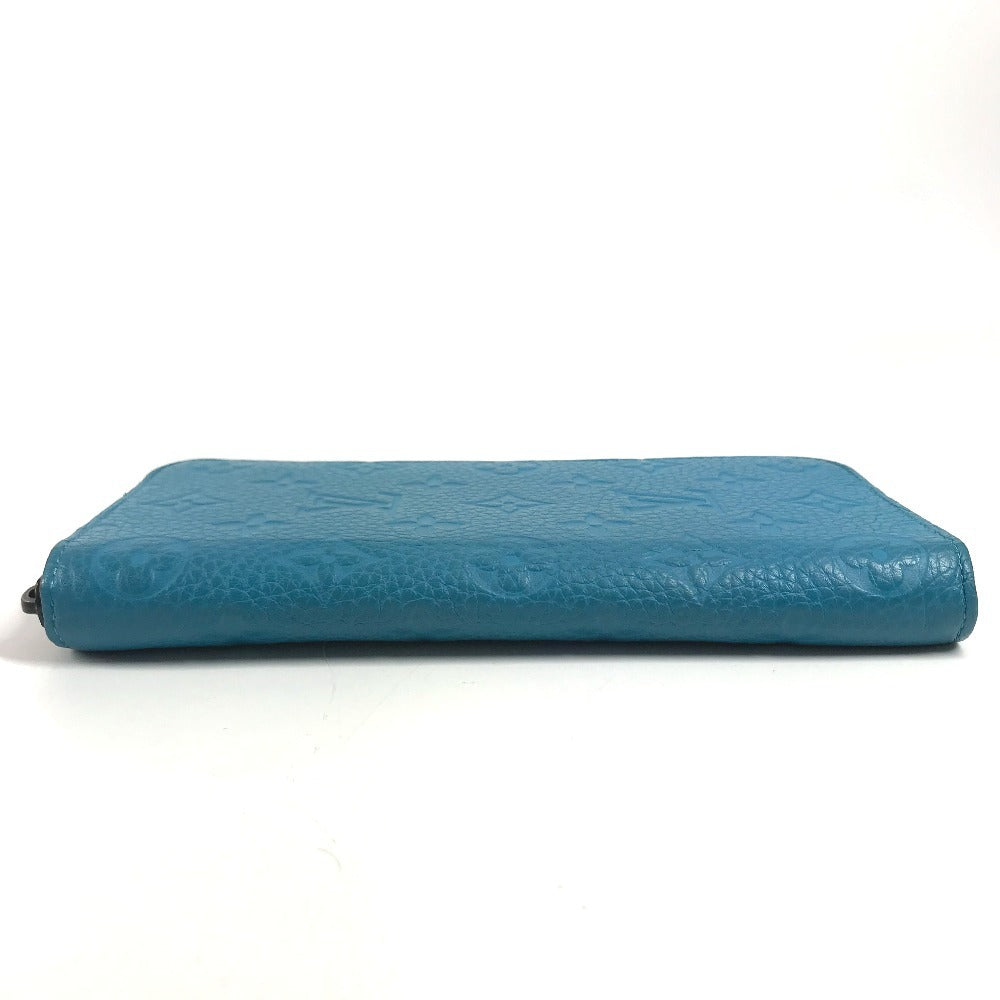 LOUIS VUITTON M69048 Monogram Taurillon Clemence Zippy WalletVertical Zippy Wallet Vertical Long wallet Zip Around Long Wallet Taurillon ClemenceLeather blue Used