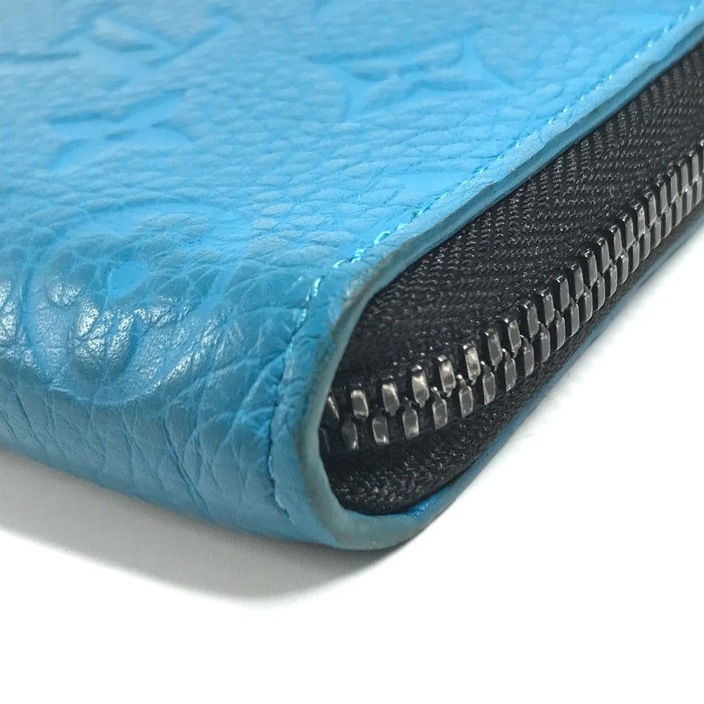 LOUIS VUITTON M69048 Monogram Taurillon Clemence Zippy WalletVertical Zippy Wallet Vertical Long wallet Zip Around Long Wallet Taurillon ClemenceLeather blue Used