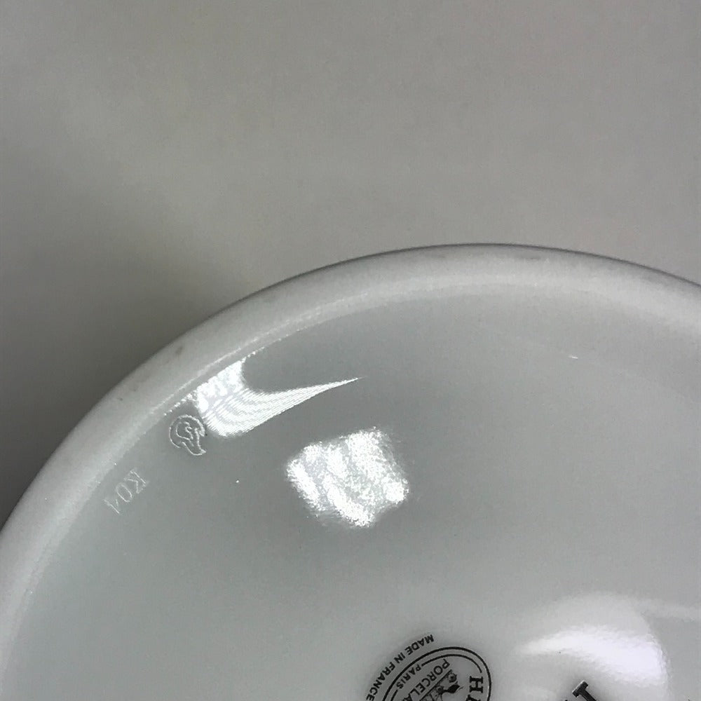HERMES Pair (2 pieces) H DECO Tableware, cups, coffee cups Mug Pottery Black/White Used