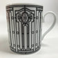 HERMES Pair (2 pieces) H DECO Tableware, cups, coffee cups Mug Pottery Black/White Used