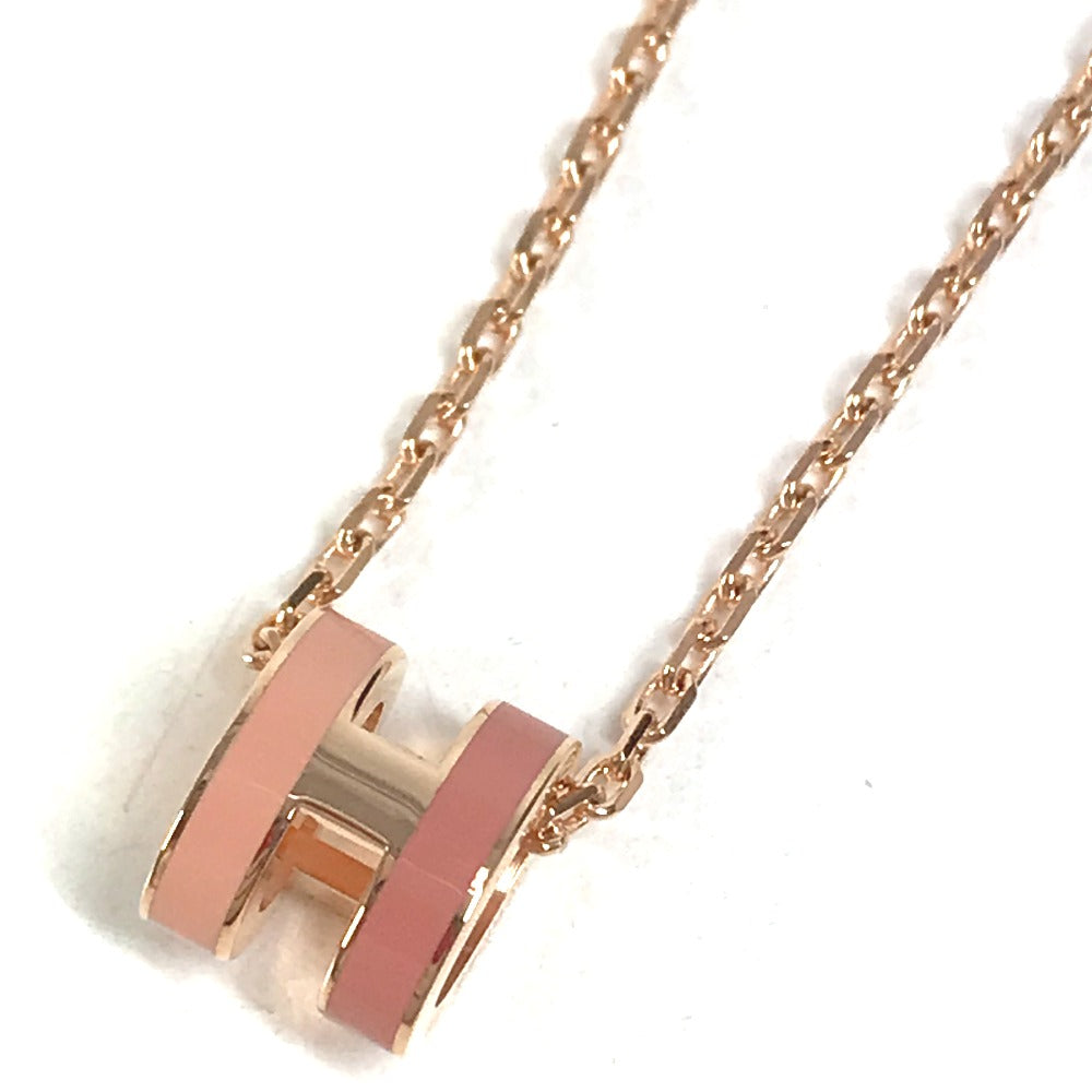 HERMES Pop ash H Pendant "Mini Pop H" by Rocabar Accessories Chain Necklace Necklace Metal pink Used