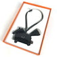 HERMES horse cheval Rodeo Robeo Brush PM Bag Charm Key Holder - All Black charm Leather / Mouton So Black Black Used