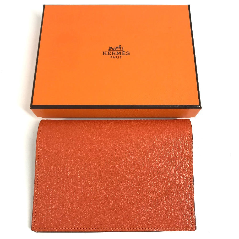 HERMES System planner, bi-fold, stationery AgendaGM Agenda GM AgendaCover Notebook Cover Notebook cover Chevre Orange Used