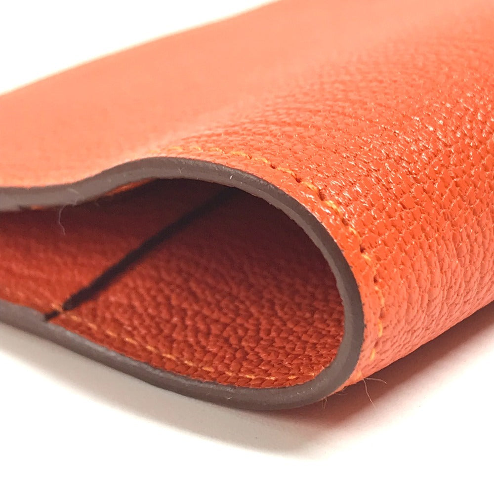 HERMES System planner, bi-fold, stationery AgendaGM Agenda GM AgendaCover Notebook Cover Notebook cover Chevre Orange Used