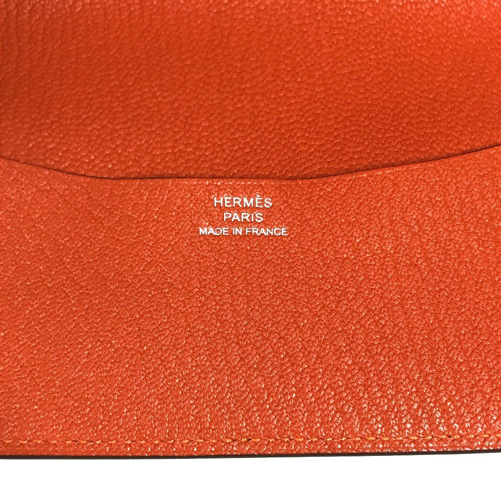 HERMES System planner, bi-fold, stationery AgendaGM Agenda GM AgendaCover Notebook Cover Notebook cover Chevre Orange Used