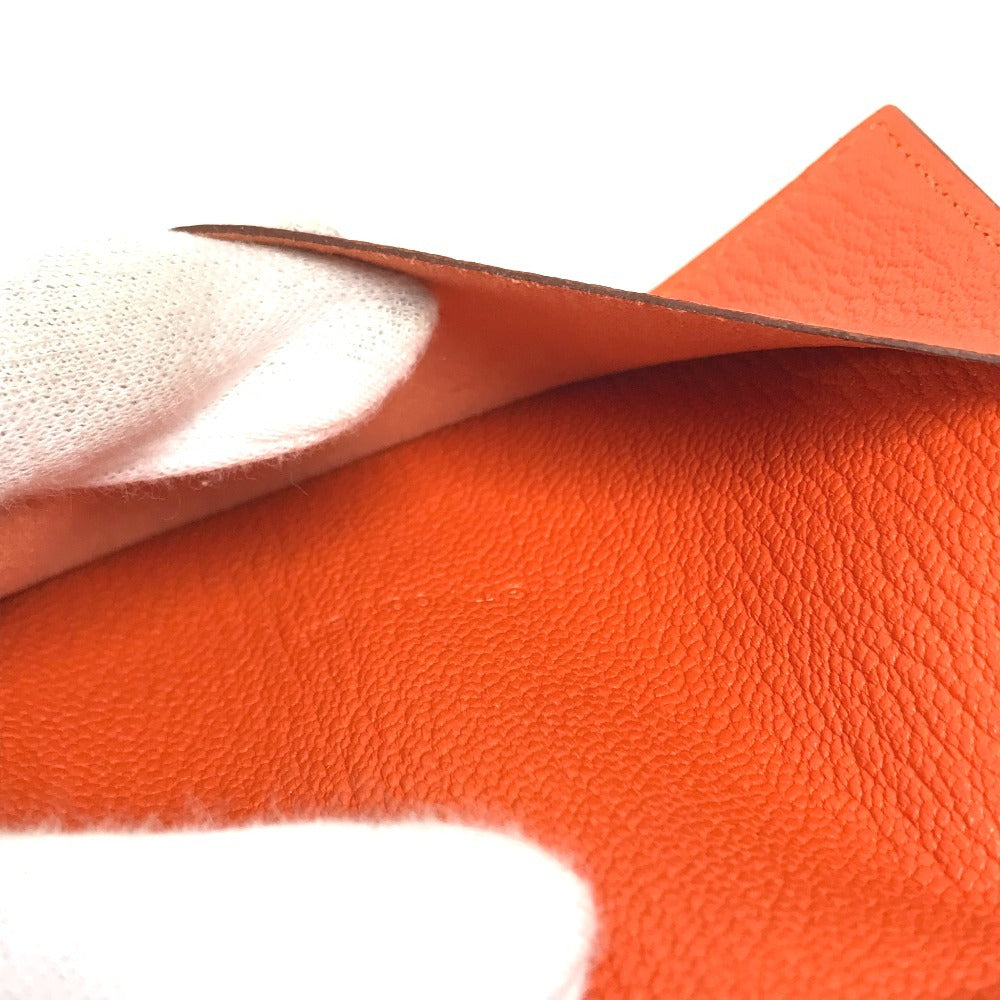 HERMES System planner, bi-fold, stationery AgendaGM Agenda GM AgendaCover Notebook Cover Notebook cover Chevre Orange Used