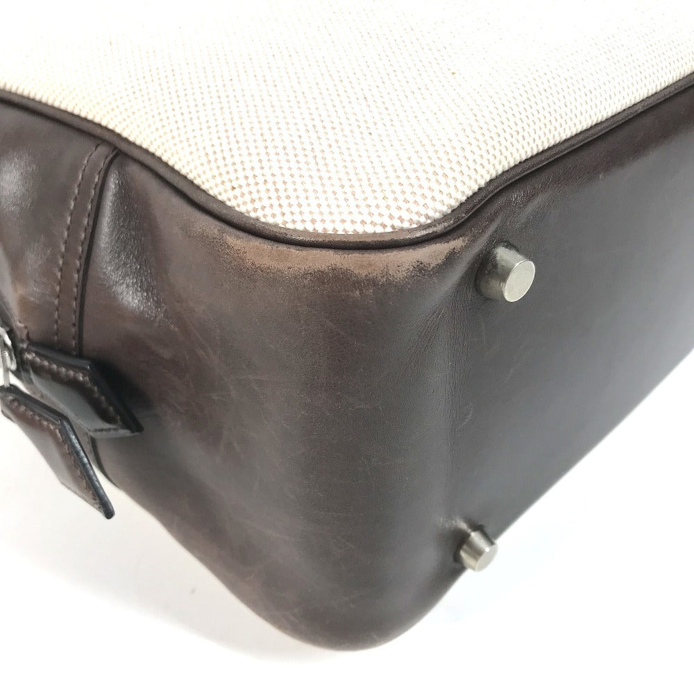HERMES Plume 32 Plume 32 Tote bag, handbag, business bag Hand Bag Toile H / Vogarribar Ecru/Ebene Brown/Beige Used