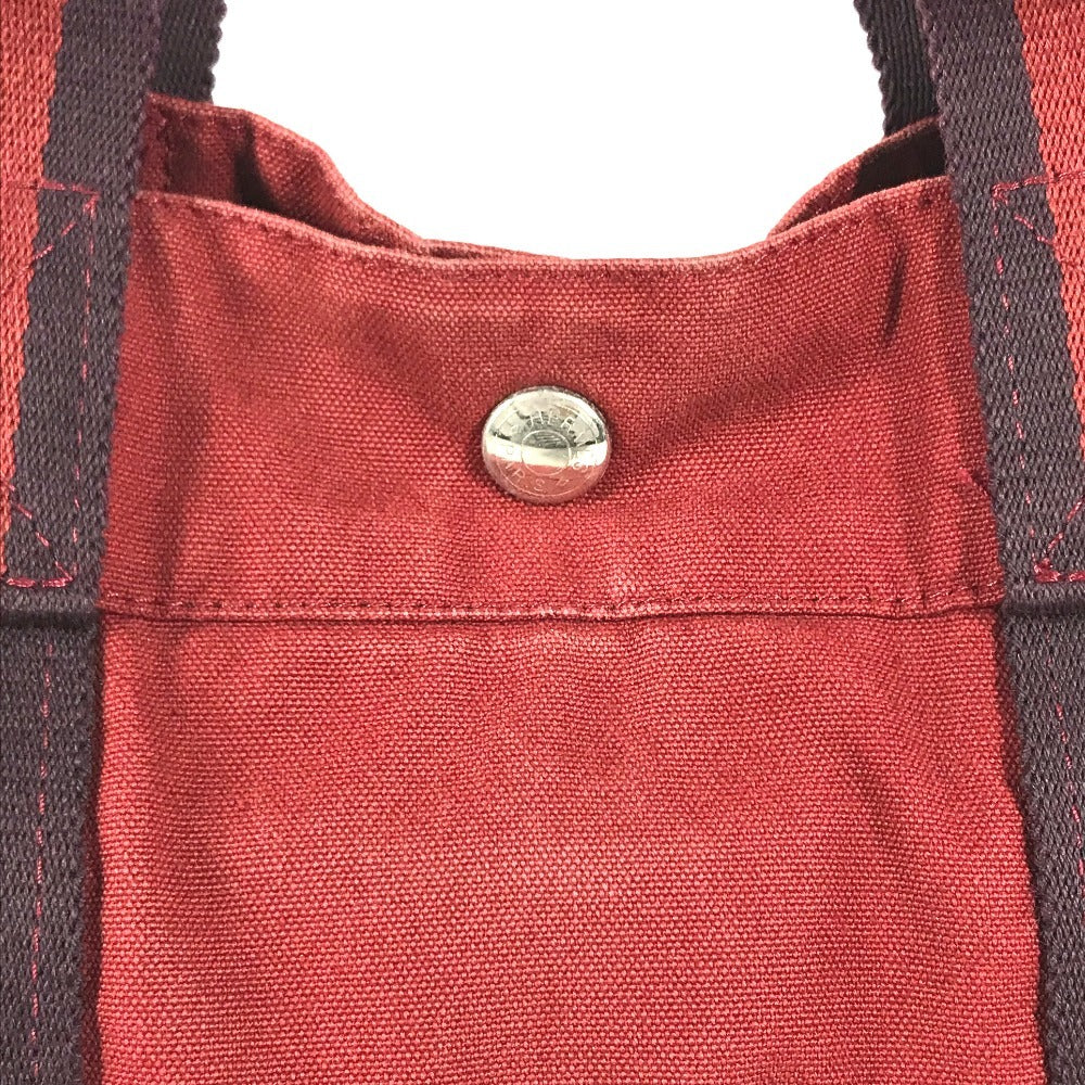 HERMES Fourre ToutMM Fourre Tout MM Bag Tote Bag Hand Bag Canvas Red Used