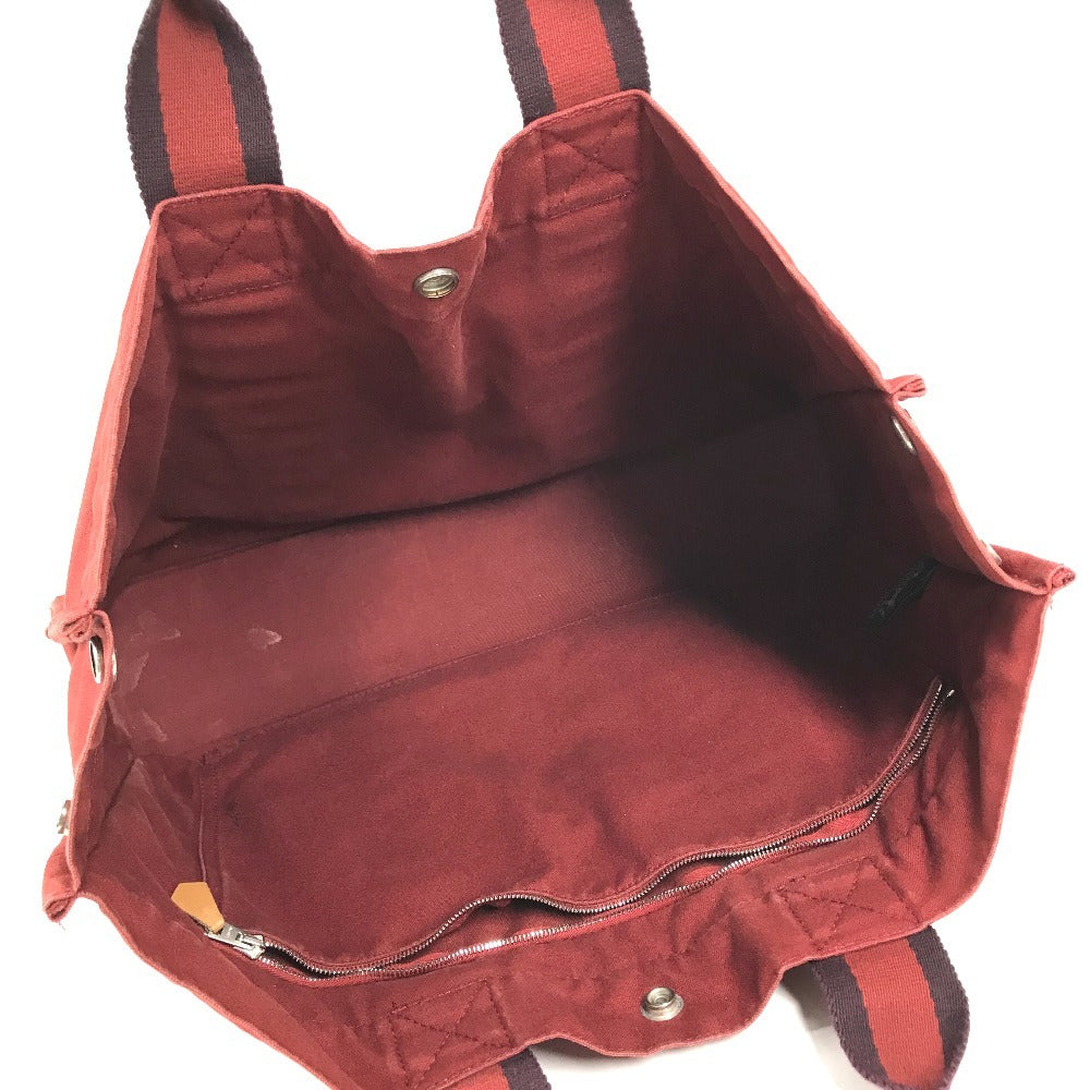 HERMES Fourre ToutMM Fourre Tout MM Bag Tote Bag Hand Bag Canvas Red Used