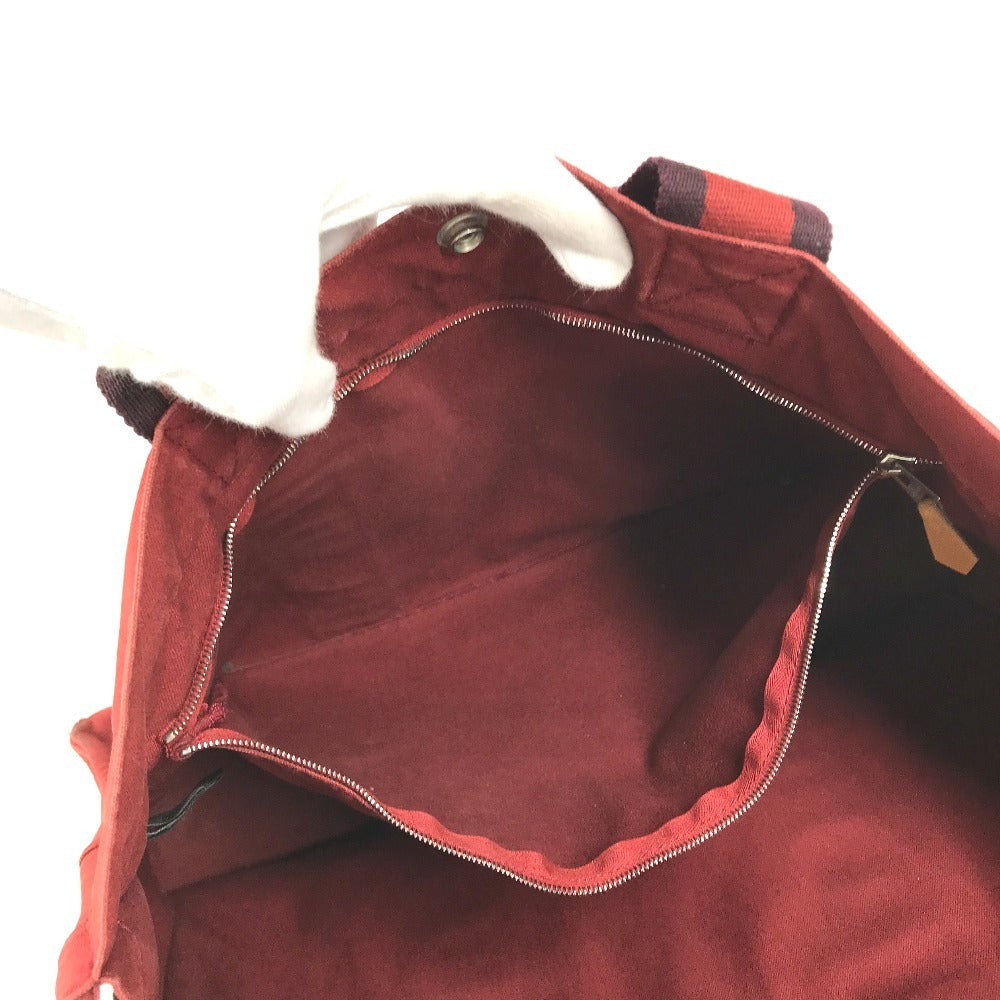 HERMES Fourre ToutMM Fourre Tout MM Bag Tote Bag Hand Bag Canvas Red Used
