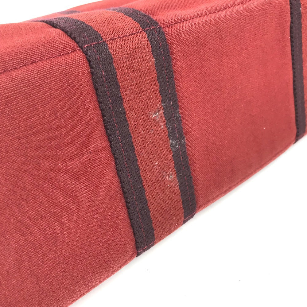 HERMES Fourre ToutMM Fourre Tout MM Bag Tote Bag Hand Bag Canvas Red Used